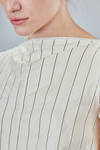 abito lungo e ampio in tela lavata di cotone e cupro con righe verticali - MARC LE BIHAN 