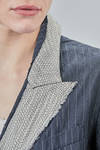 giacca sfiancata, gessata in canapa, cotone e metallo - MARC LE BIHAN 