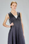 pinafore long and wide dress in viscose and silk - MARC LE BIHAN 