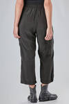 soft trousers, ankle-lenght in washed cupro canva - RUNDHOLZ 