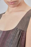 hip-lenght top in cold tinted viscose and cotton twill - ZIGGY CHEN 