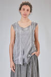 long and slim top in stretch silk and elastan georgette garment dyed - RUNDHOLZ DIP 