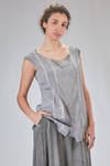 long and slim top in stretch silk and elastan georgette garment dyed - RUNDHOLZ DIP 