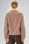 wide sweater, hip-lenght, in 'compact' and melange wool, polyamide, yak and elastan knit - BOBOUTIC 