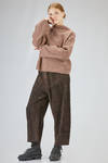 wide sweater, hip-lenght, in 'compact' and melange wool, polyamide, yak and elastan knit - BOBOUTIC 