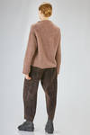 wide sweater, hip-lenght, in 'compact' and melange wool, polyamide, yak and elastan knit - BOBOUTIC 