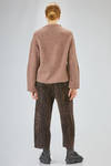 wide sweater, hip-lenght, in 'compact' and melange wool, polyamide, yak and elastan knit - BOBOUTIC 