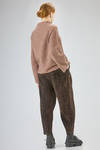 wide sweater, hip-lenght, in 'compact' and melange wool, polyamide, yak and elastan knit - BOBOUTIC 