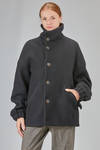 oversize caban, hip-lenght, in soft virgin wool, polyamide and cashmere cloth - FORME D' EXPRESSION 