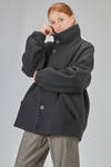 oversize caban, hip-lenght, in soft virgin wool, polyamide and cashmere cloth - FORME D' EXPRESSION 