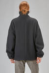 oversize caban, hip-lenght, in soft virgin wool, polyamide and cashmere cloth - FORME D' EXPRESSION 