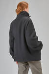 oversize caban, hip-lenght, in soft virgin wool, polyamide and cashmere cloth - FORME D' EXPRESSION 