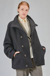 oversize caban, hip-lenght, in soft virgin wool, polyamide and cashmere cloth - FORME D' EXPRESSION 