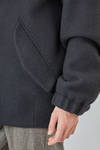 oversize caban, hip-lenght, in soft virgin wool, polyamide and cashmere cloth - FORME D' EXPRESSION 