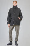 oversize caban, hip-lenght, in soft virgin wool, polyamide and cashmere cloth - FORME D' EXPRESSION 