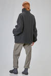 oversize caban, hip-lenght, in soft virgin wool, polyamide and cashmere cloth - FORME D' EXPRESSION 