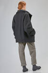 oversize caban, hip-lenght, in soft virgin wool, polyamide and cashmere cloth - FORME D' EXPRESSION 