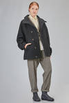 oversize caban, hip-lenght, in soft virgin wool, polyamide and cashmere cloth - FORME D' EXPRESSION 