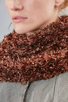 long and narrow knitted scarf in silk and lurex - LUSSI 