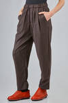 wide trousers in soft hand wool twill - RISA NAKAMURA 