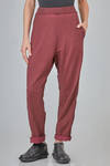 soft trousers in stretch cotton and elastan jersey over-dyed - RUNDHOLZ 