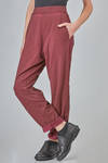 soft trousers in stretch cotton and elastan jersey over-dyed - RUNDHOLZ 