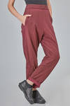 soft trousers in stretch cotton and elastan jersey over-dyed - RUNDHOLZ 