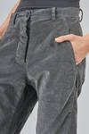 lean trousers in smooth cotton, polyester and elastan velvet - RUNDHOLZ DIP 