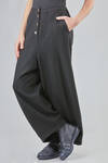 wide trousers in boiled wool and nylon cloth - SOH 