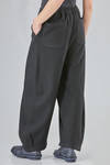 wide trousers in boiled wool and nylon cloth - SOH 