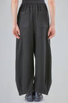 wide trousers in boiled wool and nylon cloth - SOH 