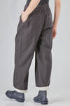 soft trousers in pinstriped cotton, linen and wool canvas - SOH 