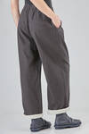 soft trousers in pinstriped cotton, linen and wool canvas - SOH 