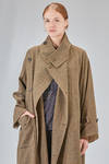 long and wide coat in wool tweed - SOH 