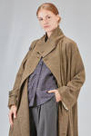 long and wide coat in wool tweed - SOH 