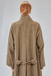 long and wide coat in wool tweed - SOH 