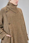 long and wide coat in wool tweed - SOH 