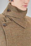 long and wide coat in wool tweed - SOH 