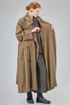 long and wide coat in wool tweed - SOH 