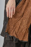 longuette skirt, wide, in pleated silk crêpe on pleated cotton jaquard - ALEKSANDR MANAMIS 