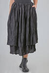 longuette skirt, wide, in tone on tone nylon, tencel and cotton jacquard - ALEKSANDR MANAMIS 