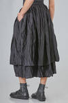 longuette skirt, wide, in tone on tone nylon, tencel and cotton jacquard - ALEKSANDR MANAMIS 