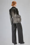 hip-lenght jacket, slim, in smooth viscose, silk and elastan velvet - AVANT TOI 