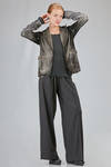 hip-lenght jacket, slim, in smooth viscose, silk and elastan velvet - AVANT TOI 