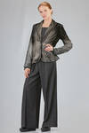 hip-lenght jacket, slim, in smooth viscose, silk and elastan velvet - AVANT TOI 