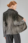 hip-lenght jacket, slim, in smooth viscose, silk and elastan velvet - AVANT TOI 