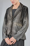 hip-lenght jacket, slim, in smooth viscose, silk and elastan velvet - AVANT TOI 