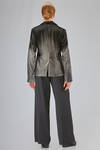 hip-lenght jacket, slim, in smooth viscose, silk and elastan velvet - AVANT TOI 