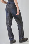 'six' pockets jeans-like trousers, soft, in cotton and elastan canvas leather-like - HIGH 