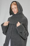 wide neck warmer cape style in stretch merinos wool, yack, polyamide and elastan knit - ISABEL BENENATO 